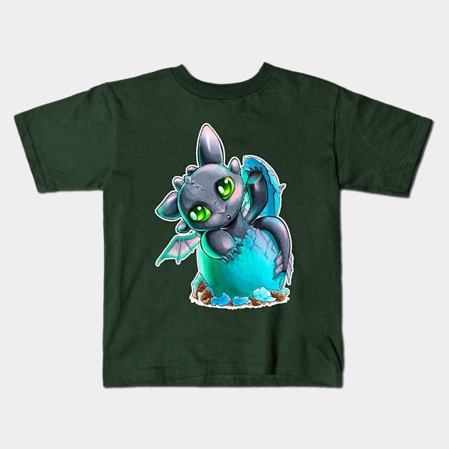 Baby Toothless Kids T-Shirt by uialwen